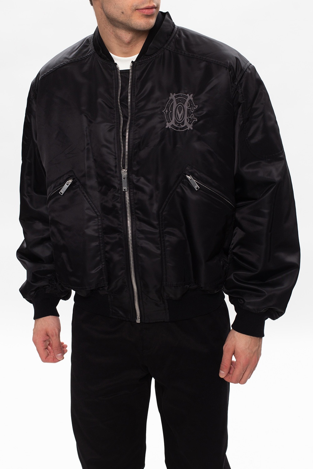 Marcelo burlon leather on sale jacket